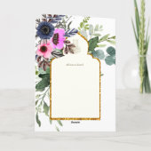 4 Seite NIKAH WALIMA Invite Pink Floral Islamische Karte (Rückseite)