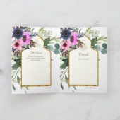 4 Seite NIKAH WALIMA Invite Pink Floral Islamische Karte (Innenseite)