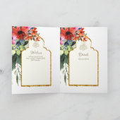 4 Seite NIKAH WALIMA Invite Red Floral Islamic Wed Karte (Innenseite)