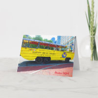 4 Seiten gedruckt Birthday Bus Dusche Tour Rose Zo