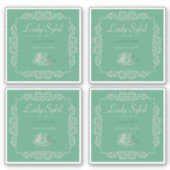 4 Seiten Vintager, benutzerdefinierter grüner Tee Aufkleber (Vorderseite)