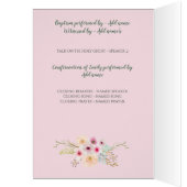 4-seitiges BAPTISM-Programm - Blumenkreuz (Innen (Links))