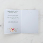 4-seitiges BAPTISM-Programm - Blumenkreuz Programm (Innenseite)