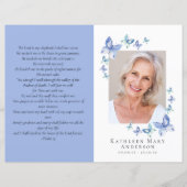 4-seitiges Minimalistisches Beerdigungsprogramm (Vorderseite)