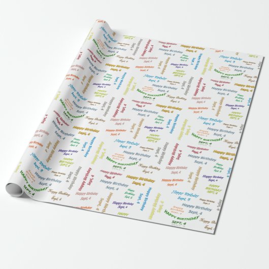 4. September Geschenkpapier (Ungerollt)