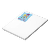 4 Spring and Summer Flowers with Fancy Text Notizblock (Rotiert)