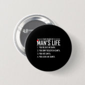 4 Stadien im Leben eines Mannes-lustiger Santa-Wei Button (Vorne & Hinten)