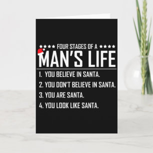 4 Stadien im Leben eines Mannes-lustiger Santa-Wei Karte