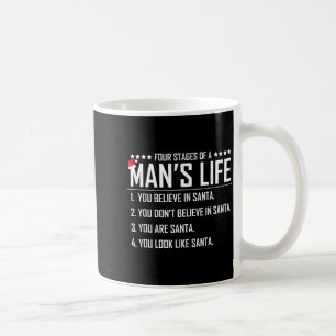 4 Stadien im Leben eines Mannes-lustiger Weihnacht Kaffeetasse