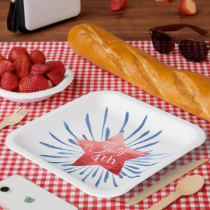 4. Star Fireworks Paper Plate Pappteller