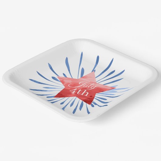 4. Star Fireworks Paper Plate Pappteller (Gewinkelt)