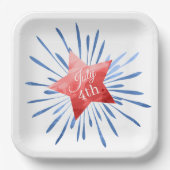 4. Star Fireworks Paper Plate Pappteller (Vorderseite)