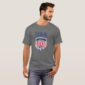 4 Stars USA Champions Flag Football Team Play Game T-Shirt (Vorne ganz)