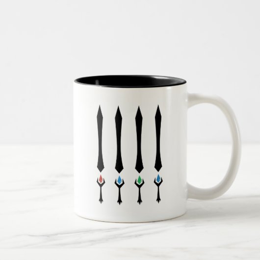 4 Steine Zweifarbige Tasse (Rechts)