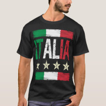 4 Sterne Italia mit italienischer Flagge in Not Re