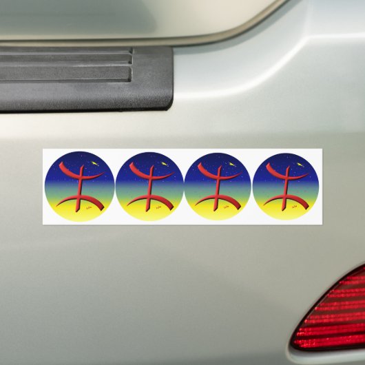 4 Sticker Autocarosserie BerberAmazigh Autoaufkleber (Auf Auto)