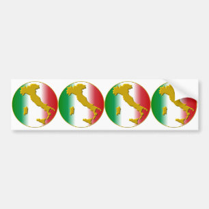 4 Sticker Autocarosserie viva Italien Autoaufkleber
