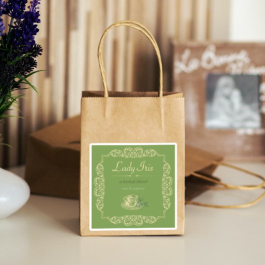 4 Stk Vintager Kräutertee Aufkleber