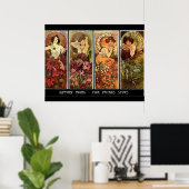 4 Stones Alphonse Mucha Print Poster (Heimbüro)