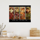 4 Stones Alphonse Mucha Print Poster (Küche)