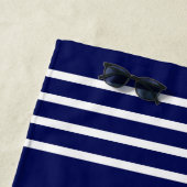 4 Streifen für den Kapitän - Fügen Sie Ihren Namen Strandtuch (Beispiel)