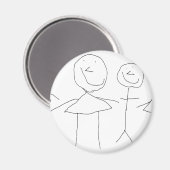 4 STRICHMÄNNCHEN MAGNET (Vorderseite/Rückseite)