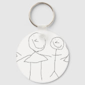 4 STRICHMÄNNCHEN SCHLÜSSELANHÄNGER (Vorderseite)