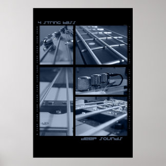 4-String-Bass-Gitarre Poster