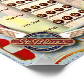 4 String Cigar Box Guitar Chord Chart Poster (Ecke)