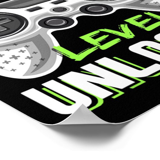 4. Stufe Entsperrtes Videospiel zurück zur Schule Poster (Ecke)