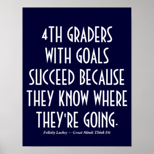 4. Stufe mit Goals Poster