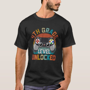 4. Stufe ungesichertes Videospiel zurück zur Schul T-Shirt