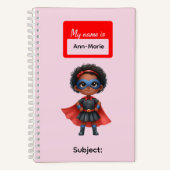 4 Super Held Kinder Mädchen Schreibwaren Schüler Notizblock (Vorderseite)