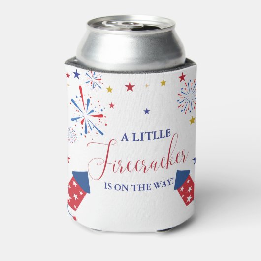 4 t Juli Unabhängigkeitsfirecracker Baby Shower Dosenkühler (Kanne Rückseite)