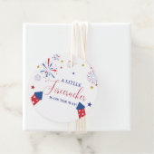 4 t Juli Unabhängigkeitsfirecracker Baby Shower Geschenkanhänger (Beispiel)