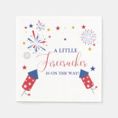 4 t Juli Unabhängigkeitsfirecracker Baby Shower Serviette (Vorderseite)