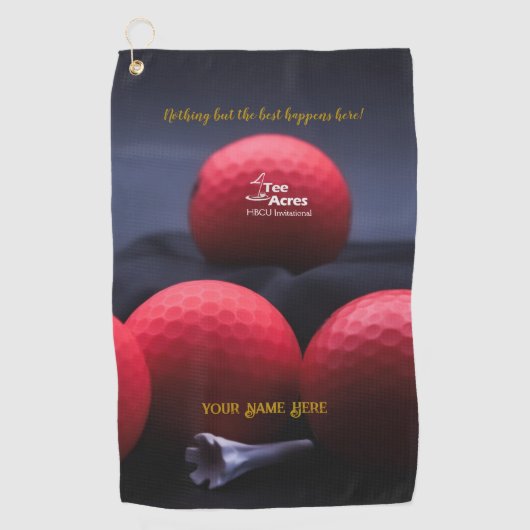 4 T-Shirt Acres Red Personalisiert Golf Handtücher (Vorderseite)