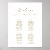 4 Tabellen - Übersicht über die Sitzplätze Poster (Vorne)