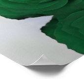 4 Table Emerald Green Rose Elegantes Seetabelle Poster (Ecke)