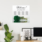 4 Table Emerald Green Rose Elegantes Seetabelle Poster (Heimbüro)