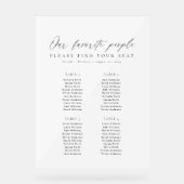 4 Tables Favorite People Acrylic Seating Chart Acrylschild (Vorderseite)