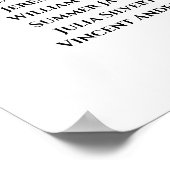 4 Tafelrosa Blumenkohlkarte Poster (Ecke)