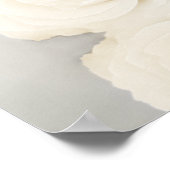 4 Tafelweiße Rose Elegantes Hochzeitsstift Poster (Ecke)