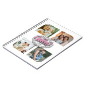 4 Tag der Fotocollage-Familie Gedächtnismüttertag Notizblock (Linke Seite)