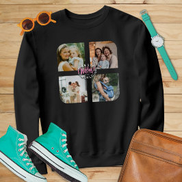 4 Tag der Fotocollage-Familie Gedächtnismüttertag Sweatshirt