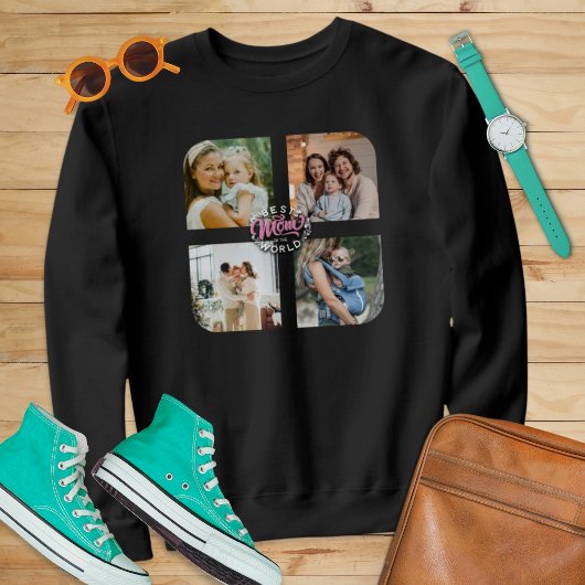 4 Tag der Fotocollage-Familie Gedächtnismüttertag Sweatshirt