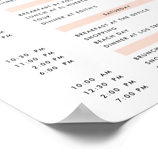 4 Tage Einfache Errötung Poster (Ecke)