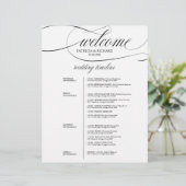 4 Tage Hochzeitsreise Elegantes Schwarzes Skript (Stehend Vorderseite)