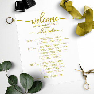 4-Tage-Hochzeitswochenende-Itinerary Gold-Zeitplan