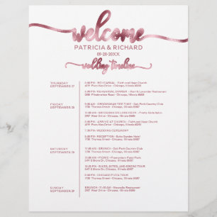 4-Tage-Hochzeitswochenende-Reiseplan Chic Zeitplan